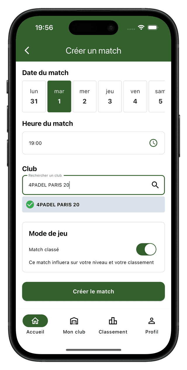 XPadel party screenshot